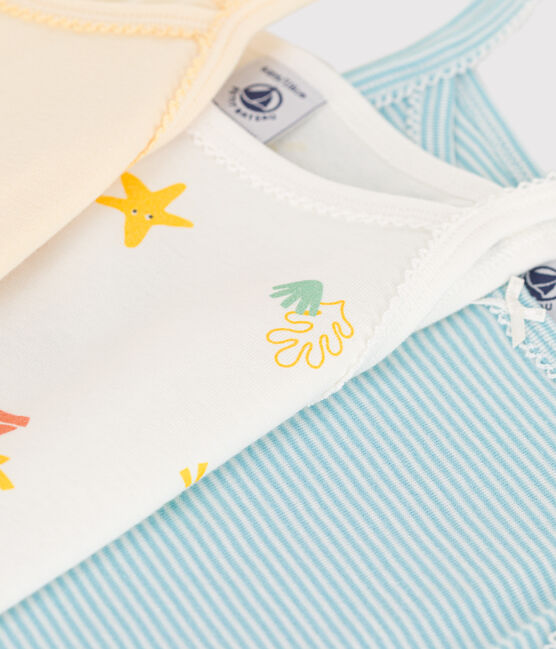Setje met 3 katoenen kinderhemdjes met print variante 1