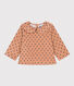 Babybloesje met lange mouwen in velours