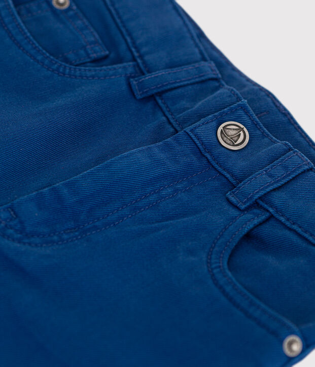 Rechte jongensbroek in denimkleur blauw