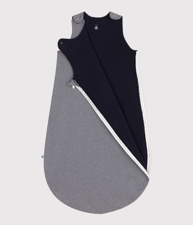 Gestreepte katoenen babyslaapzak TOG 0,5 blauw/wit