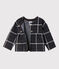 Cardigan met ruitjes babymeisje zwart CITY/wit MULTICO