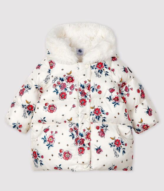 Donsjas baby meisje wit MARSHMALLOW/wit MULTICO