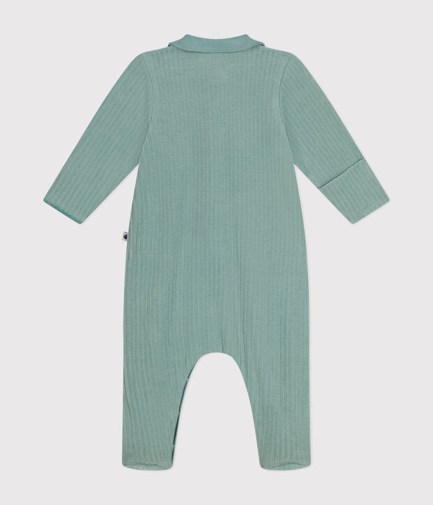 Pyjama en velours b&eacute;b&eacute; vert