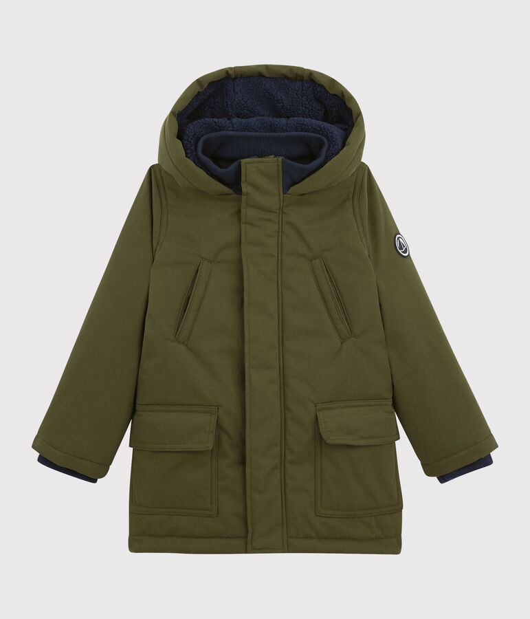 Parka enfant gar&ccedil;on vert