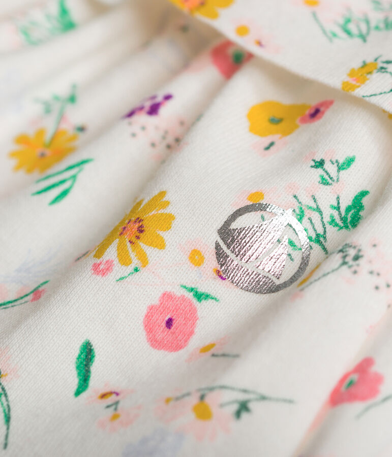 Katoenen rok voor meisjes wit/multicouleur