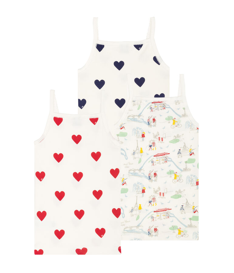 Trio de chemises &agrave; bretelles petite fille multicouleur