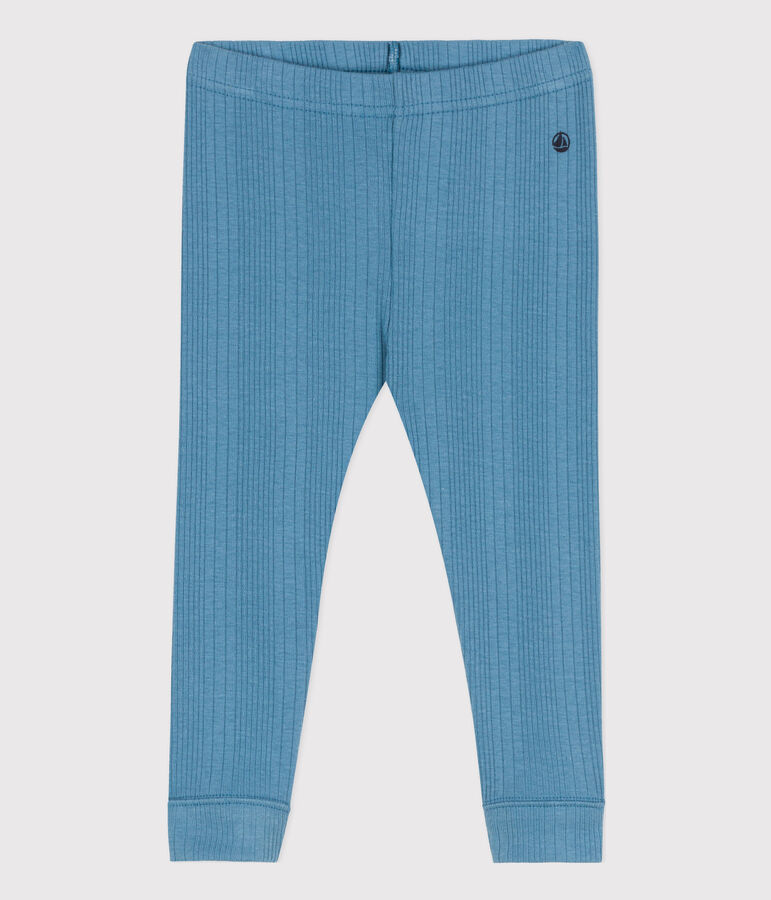 Legging en coton b&eacute;b&eacute; bleu