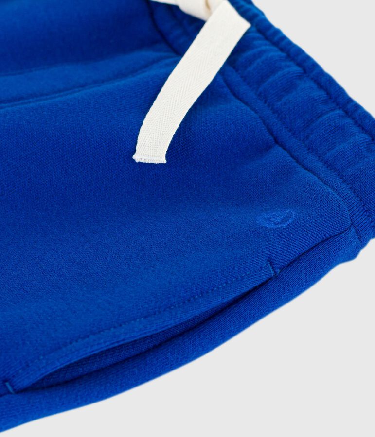 Pantalon de jogging enfant en coton uni bleu