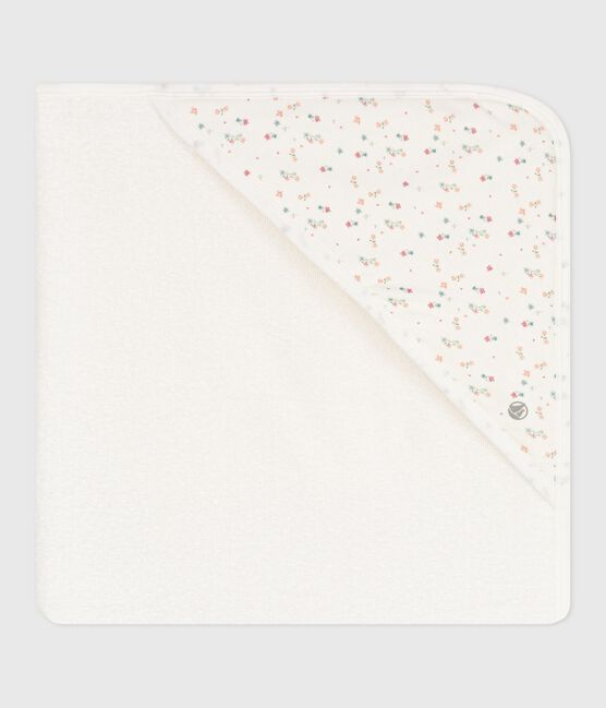 Carré de bain bébé en coton blanc MARSHMALLOW/blanc MULTICO
