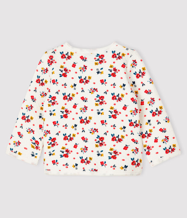 Tubic cardigan babymeisje wit/multicouleur