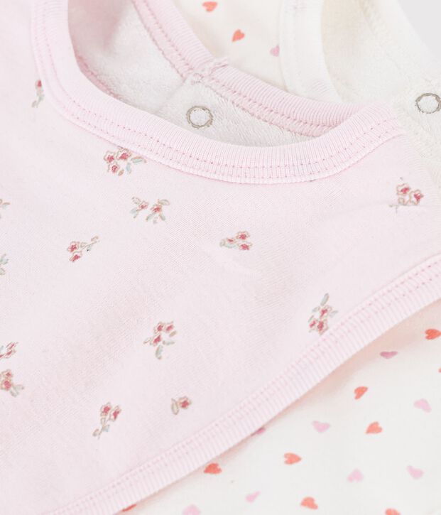 Set van katoenen slabbetjes met bloemetjesprint voor baby's multicouleur