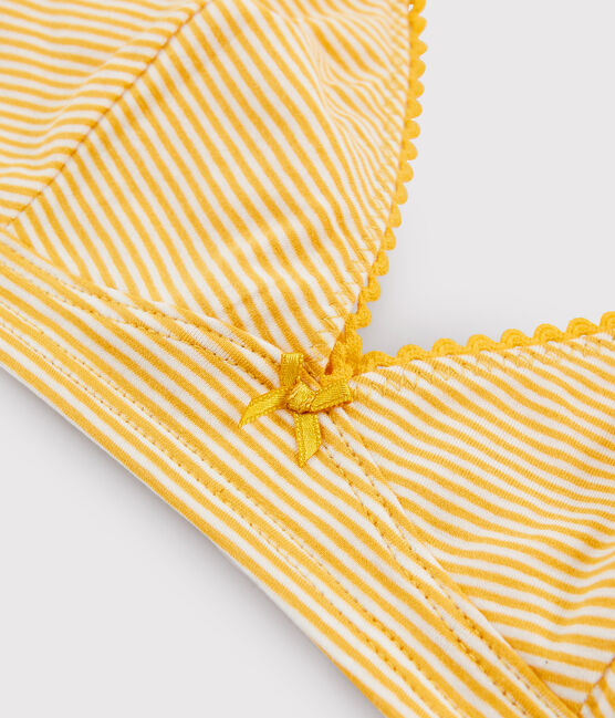 Soutien-gorge triangle femme jaune BOUDOR/blanc MARSHMALLOW