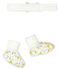 Set haarband en babyschoentje meisjes van wol en katoen variante 1