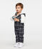 Broek met ruitjes en sherpavoering babyjongen zwart CITY/wit MULTICO