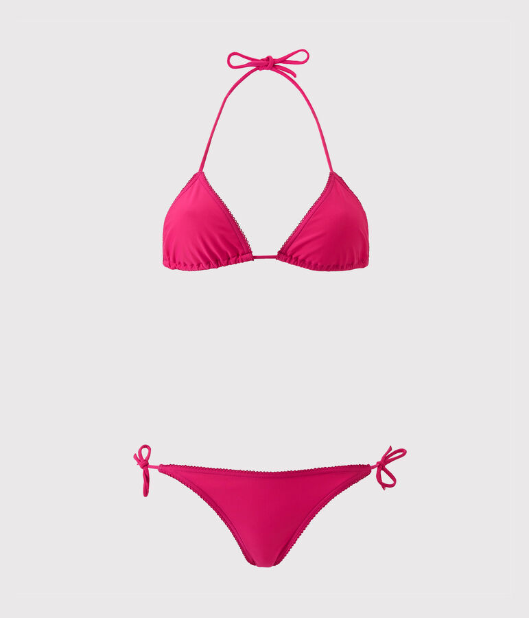 Effen damesbikini roze PETUNIA