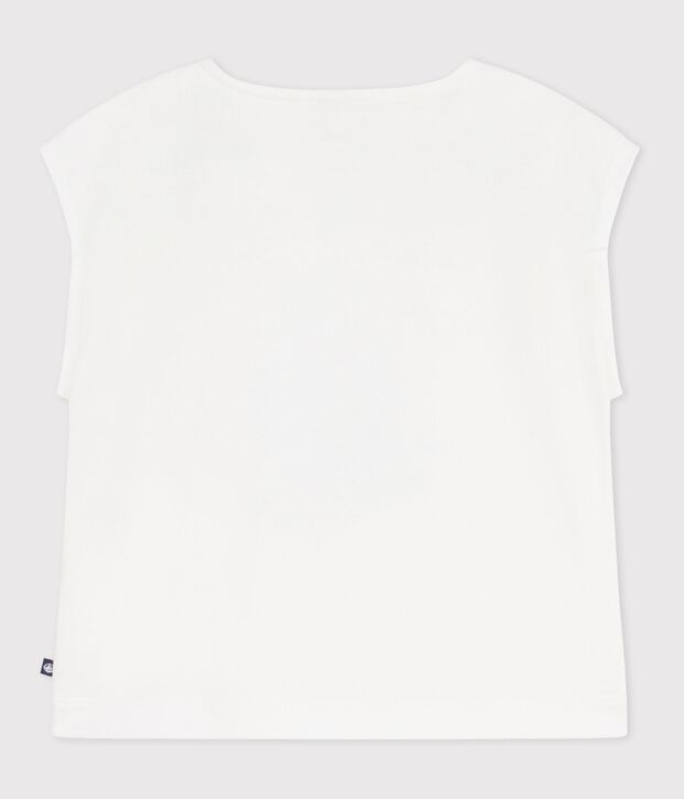 Katoenen T-shirt met korte mouwen voor kinderen wit