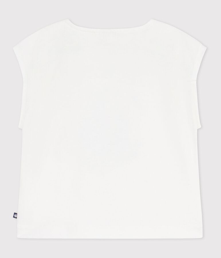 Katoenen T-shirt met korte mouwen voor kinderen wit