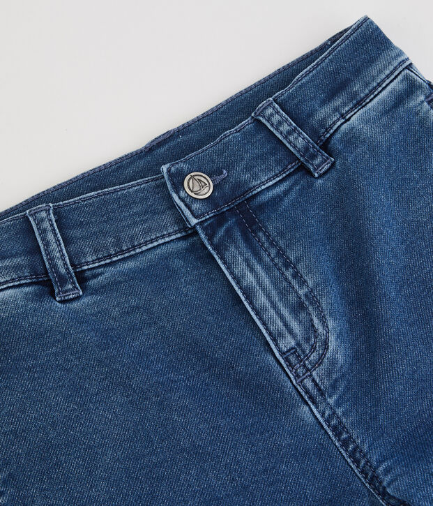 Pantalon flare en denim bio enfant fille bleu