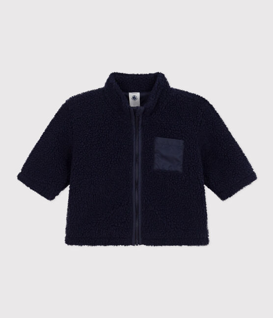 Babyvest in sherpa blauw SMOKING