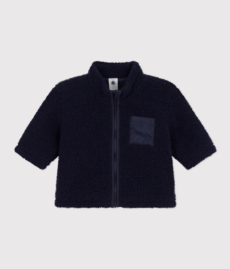 Veste en sherpa b&eacute;b&eacute; bleu