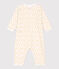 Pyjama bébé sans pieds en coton blanc MARSHMALLOW/jaune BOUDOR