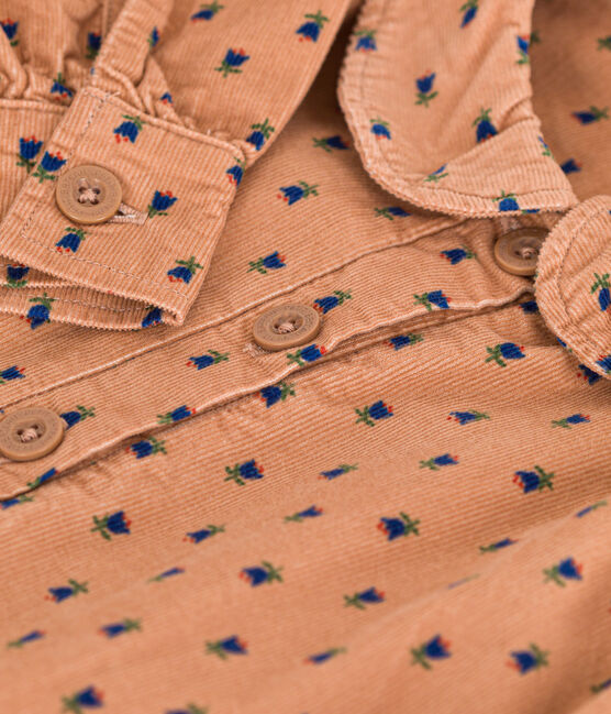 Robe manches longues en velours fleurie enfant fille SIENNA/ MULTICO