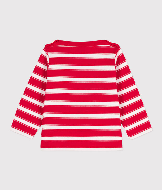 Marini&egrave;re voor baby's van dik gestreept jerseykatoen rood/wit