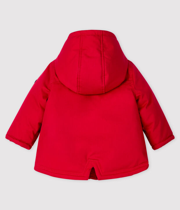 Halflange parka babyjongen rood