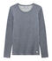Extra warm T-shirt met lange mouwen vrouwen blauw SMOKING/wit MARSHMALLOW