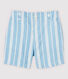 Short rayé en popeline bébé garçon