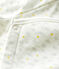 Konijnenpyjama baby van biologisch katoen wit MARSHMALLOW/wit MULTICO
