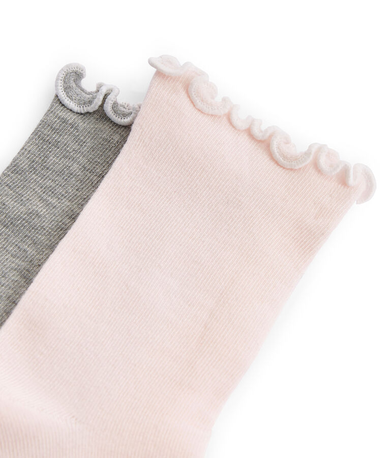 Set van 2 paar meisjessokken multicouleur