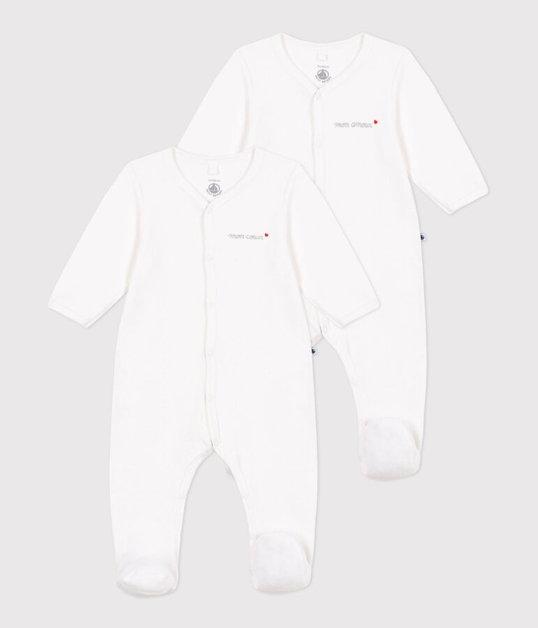 Lot de pyjamas b&eacute;b&eacute; en velours unis variante 1