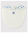 Bavoir bébé en coton biologique blanc MARSHMALLOW/bleu COOL
