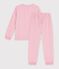 Pyjama enfant en velours imprim&eacute; rose/multicouleur
