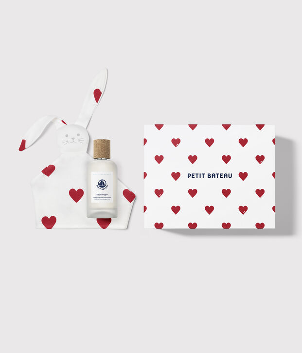 COFFRET CADEAU NAISSANCE PARFUM & DOUDOU blanc/blanc