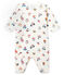 Dors bien sans pieds bébé fille en côte blanc MARSHMALLOW/blanc MULTICO