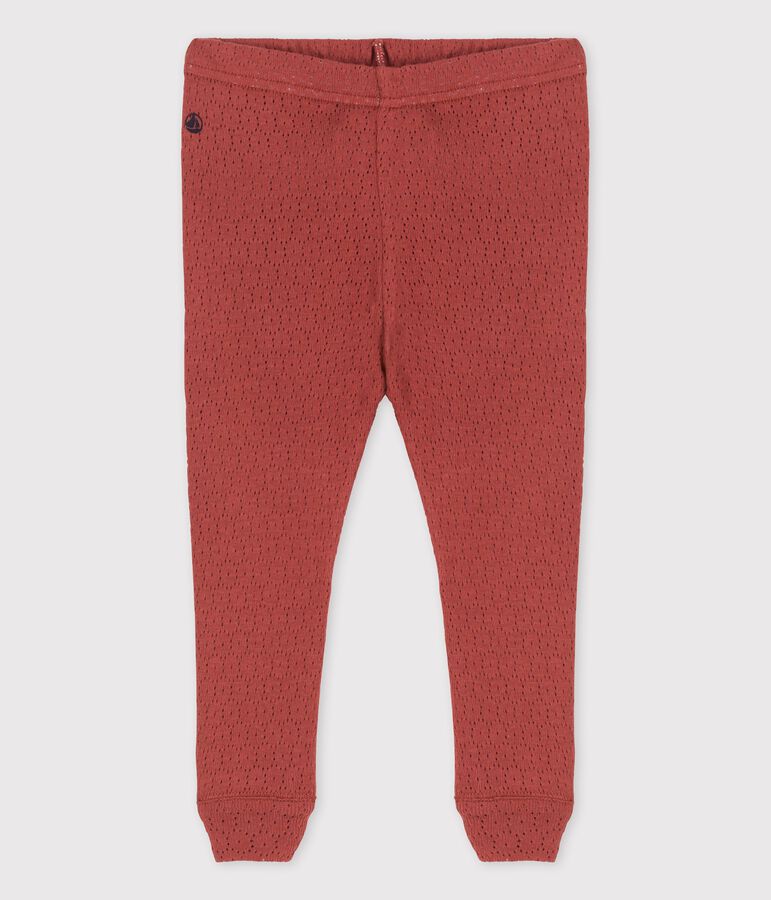 Legging in opengewerkt breisel voor baby's bruin OMBRIE