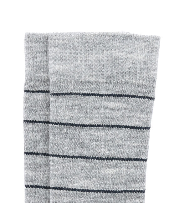 Chaussettes hautes chaudes gris SUBWAY/bleu SMOKING