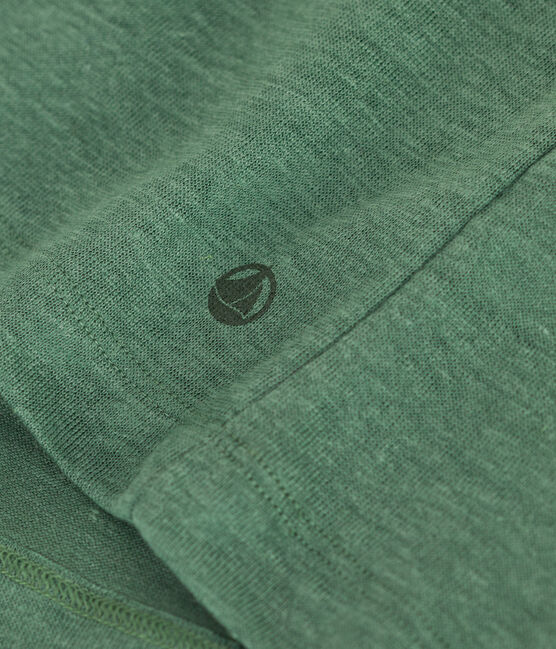 Linnen T-shirt met korte mouwen voor dames groen PALMERAIE