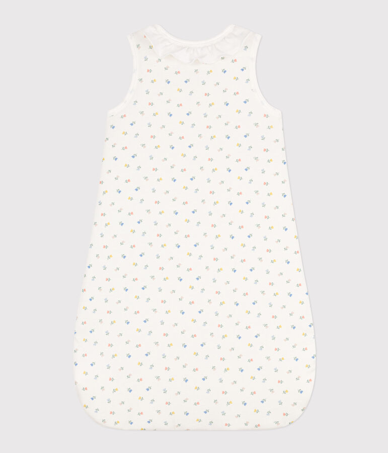 Katoenen trappelzakje met bloemenprint TOG 2 wit/multicouleur