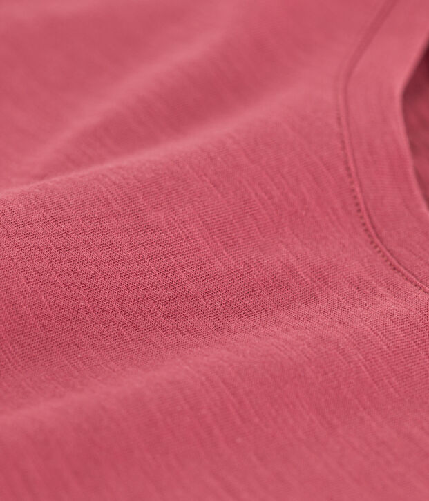 Tee-shirt LE DROIT col rond en coton Femme rose