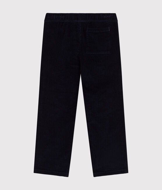 Fluwelen rechte broek voor jongens blauw SMOKING