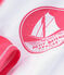 Anti-UV UPF 50+ T-shirt babyjongen / babymeisje wit MARSHMALLOW/roze CUPCAKE
