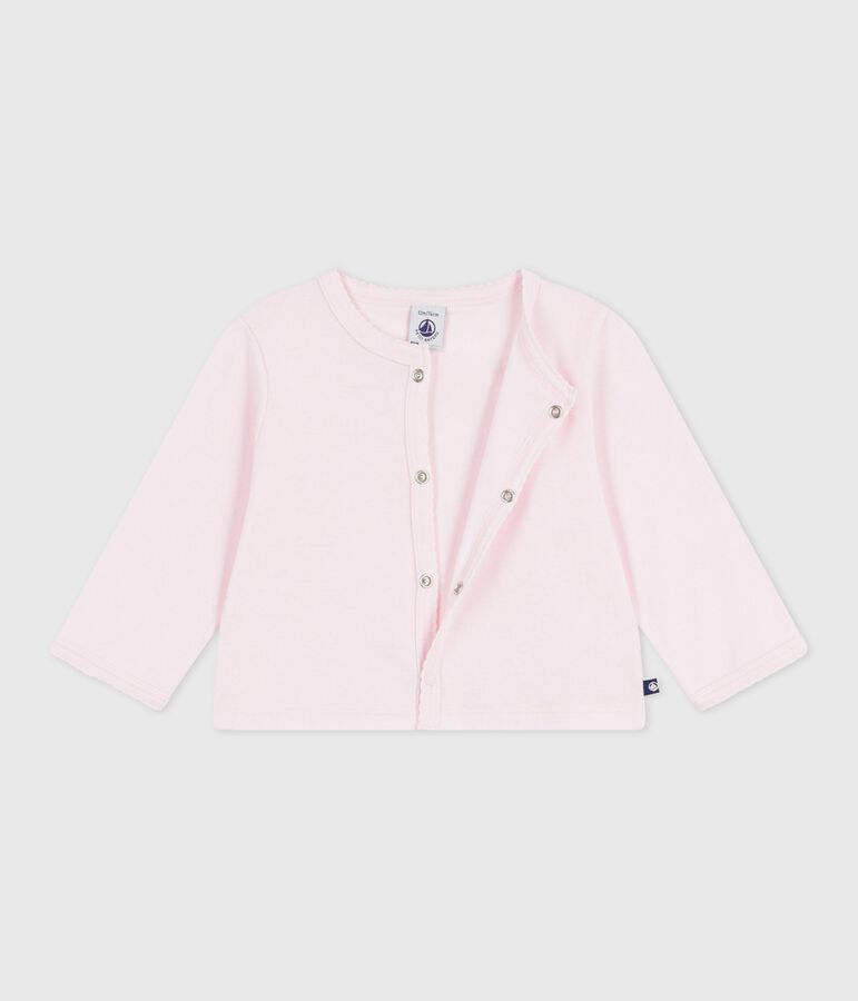 Effen katoenen babyvestje roze