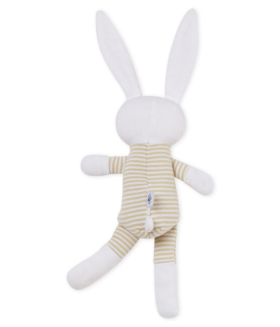 Babyknuffel konijn van jersey beige PERLIN/wit MARSHMALLOW