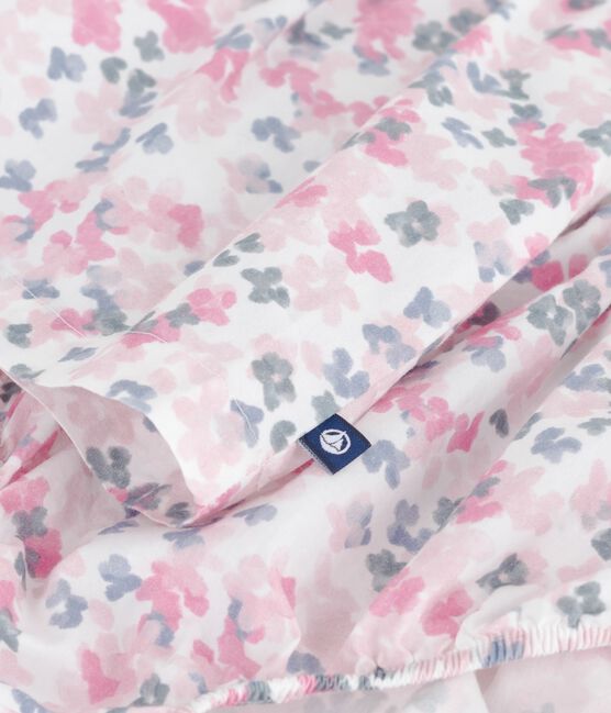 Robe bébé en coton manches courtes imprimée avec son bloomer blanc MARSHMALLOW/blanc MULTICO
