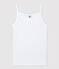 Chemise à bretelles L'ICONIQUE en coton BIO Femme blanc ECUME