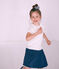 Meisjes-T-shirt met korte mouwen wit MARSHMALLOW