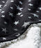 Babydekentje van ribstof en sherpa grijs CAPECOD/grijs ARGENT
